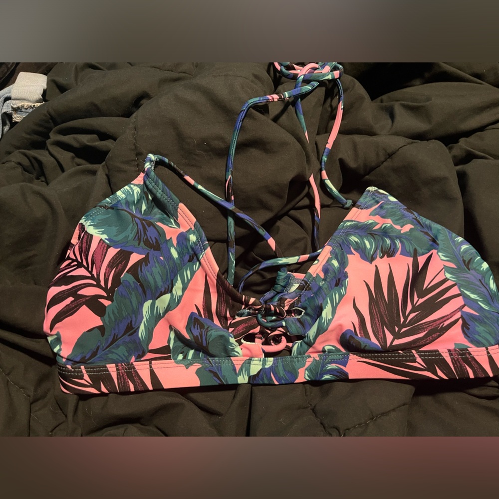 Floral Lace Up Bikini